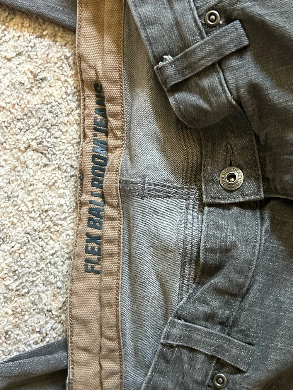 Duluth Trading Co Washed Grey Relaxed Jeans 40x34